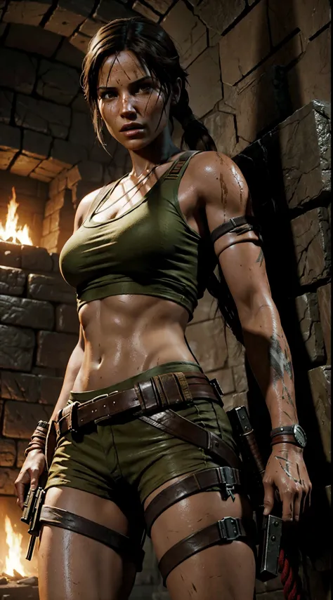 Lara Croft (Tomb Raider), 2013, identical to the game, CGI, 3D