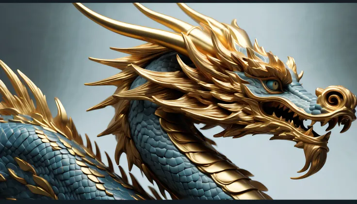 Visually captivating descriptive and detailed depiction of a non-Newtonian fluid and mechanical Chinese dragon。, (((Radiosity rendered in stunning 32K resolution:1.3))),All captured with sharp focus, Unparalleled sharpness and clarity, (((Radiosity rendere...