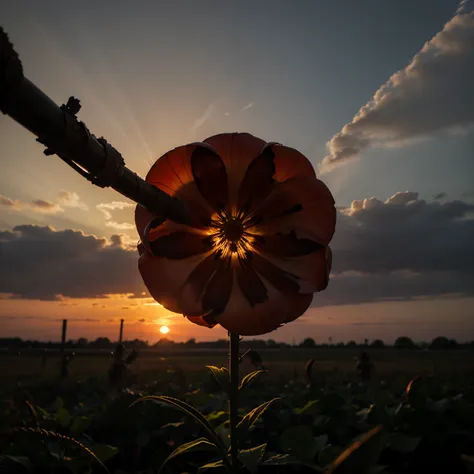 A sunset that looks like a carnivorous flower