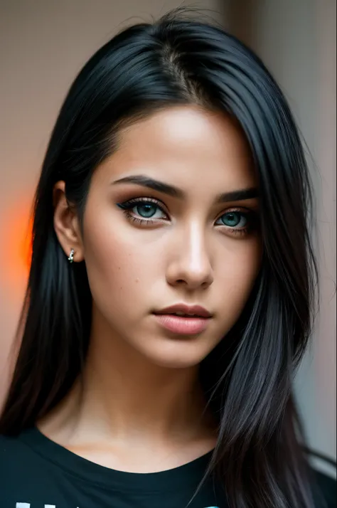 photo of (emikin:0.99), a woman as a sexy TikTok influencer, black hair, ocean eyes, angry, modelshoot style, (extremely detailed CG unity 8k wallpaper), photo of the most beautiful artwork in the world, professional majestic (photography by Steve McCurry)...