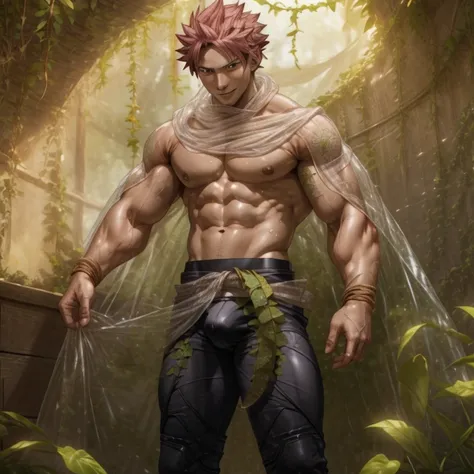 Male, (((solo))) character, Natsu Dragneel , Male focus, 8k quality, ultra realistic, 3d render, digital art, beautiful and detailed portrait of a Male muscular body, Natsu Dragneel, naked body, uploaded to e621, zaush, human male, cenematic lighting, (((c...