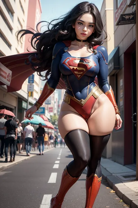 Arte Oficial, Unity 8k papel de parede, ultra detalhado, Beautiful and Aesthetic, Beautiful, master part, best quality, (BLACK GIRL, EBONY SKIN), (Zemaranhar, mandala, emaranhado, emaranhar), 1girl, (Supergirl), MILF BBW, rabo de cavalo, cabelo afro, olhos...