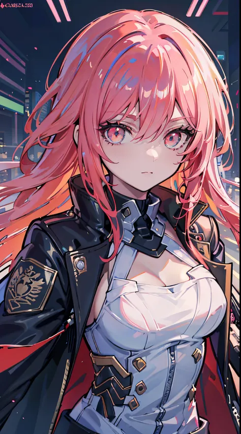 glowing eyes, colourful glowing hair, wearing sci-fi jacket, anime style, high detail, Futurism, glowing light, UHD, retina, masterpiece, ccurate, anatomically correct, textured skin, super detail, high details, high quality, award winning, best quality, h...