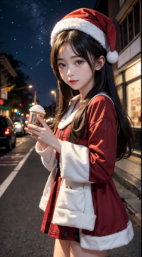 Christmas 、女の子1人、On the street at night、The stars are beautiful、