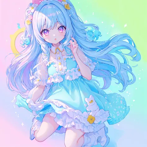 master part, (2meninas e 2meninas e 2meninas e 2meninas no piquenique), idolmaster, olhos grandes, Kawaiitech, kawaii, fofo, pastels colors, best quality, Feliz, Fundo profundo, symmetric, bowed head, 夏天