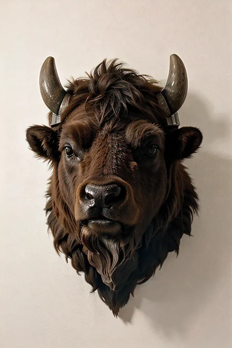 buffalo head in large strokes