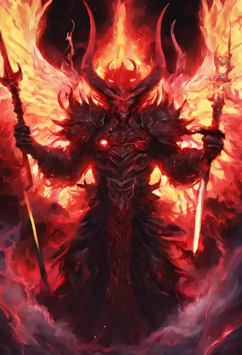 （Messenger from hell：1.4），hell，magma，The whole body  wrapped in red flames，（Look up at the perspective：1.4），（（Super huge, Thick and sharp giant claw-like scales））），（（（The scales are covered with thick barbs）））（（Super thick and scary scales）），covered all ov...