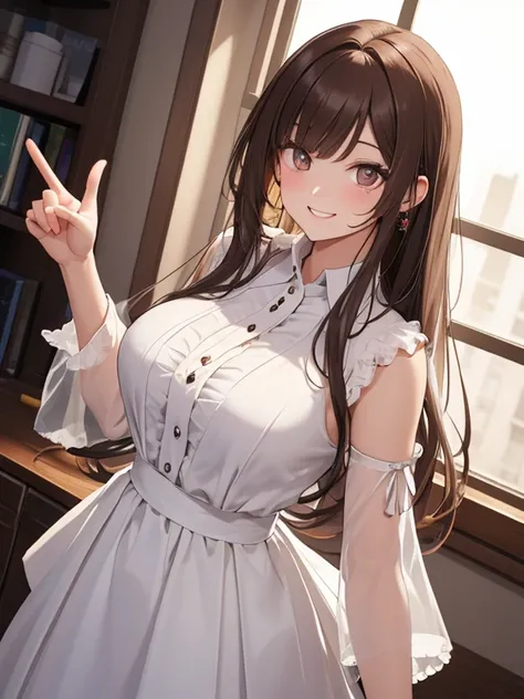 //Character 1girl, party lover, slim and soft, medium large breast, ultra detailed face, innocent, round face, thin eyeblow, brown pupils, translucent skin, smiling full of compassion, extra long hair, brown hair, curly messy hair, flowing bang, BREAK
//Fa...