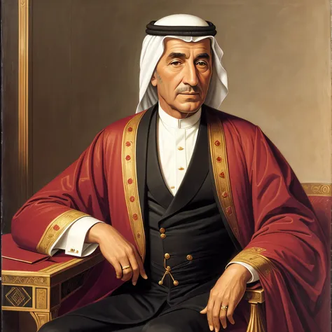 Portrait of a père Arabe