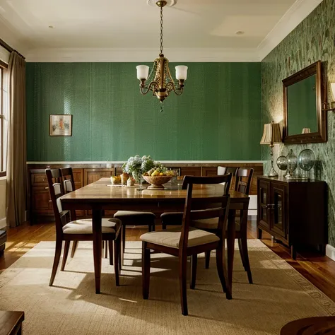 Dining room in eclectic style