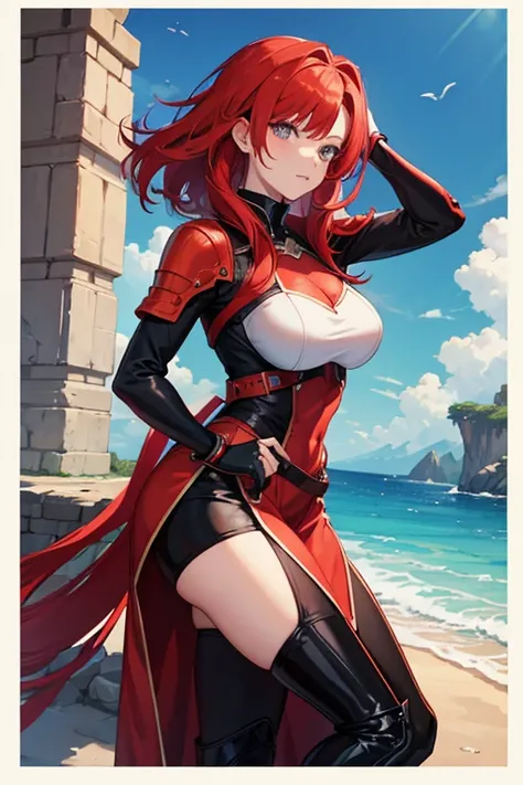 Woman Knight, Red Hair