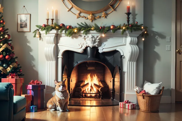 christmas fireplace --auto --s2