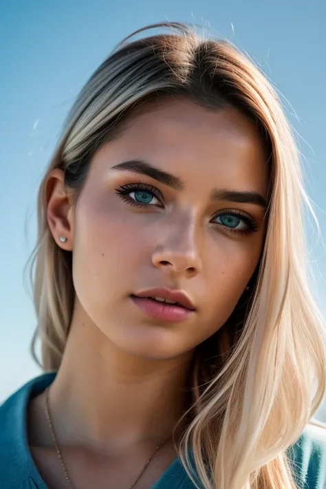 photo de (Emikin:0.99), a woman as a sexy TikTok influencer, Ocean hair, The eyes of the ocean, angry, Style ModelShoot, (extremely detailed CG unity 8k wallpaper), photo of the most beautiful artwork in the world, Professionnel Majestical (photographie pa...