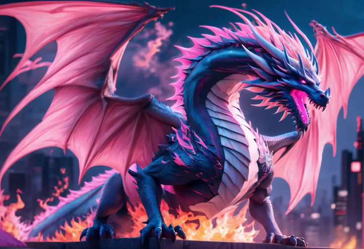 Dragoned, Concept art with 16k resolution, Rosto altamente detalhado, olhos altamente detalhados, Cityscape, arte splash intrincadamente detalhada, dynamic lighting, cinemactic, Sombreamento 3D, perfeito, liso, cor profunda, natural lighting, Beautiful Com...