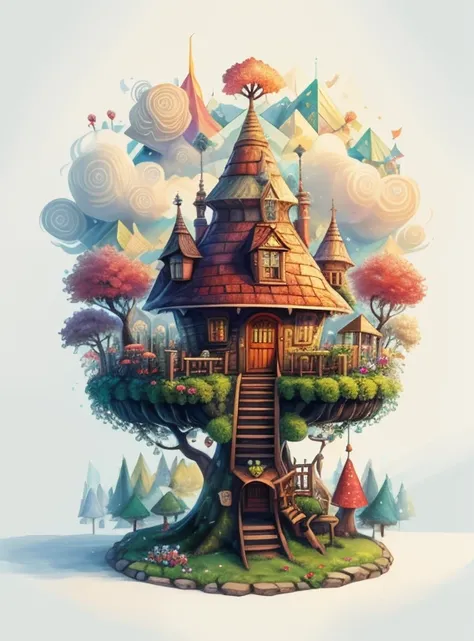 (cute gnome smiling with flowers and a tree house) stylized identical to 1940 |)), acolchoamento ,multidimensional geometric wall PORTRAIT, arte, Chibi,
Yang016K, lindo,(( cor vermelha predominante, rosa e branco))
Primary works, qualidade superior, melhor...