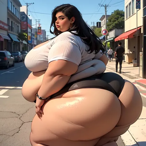 (masterpiece, bestquality, highres:1.5), intricate details, 1woman, Kylie Jenner, (massive breasts:1.2), (USSBBW:1.4), (fat:1.4), (giganticass:1.4), (bottomheavy:1.4), (detailed face:1.2), (fat ass:1.3), sexy expression, sexy pose, social media influencer,...