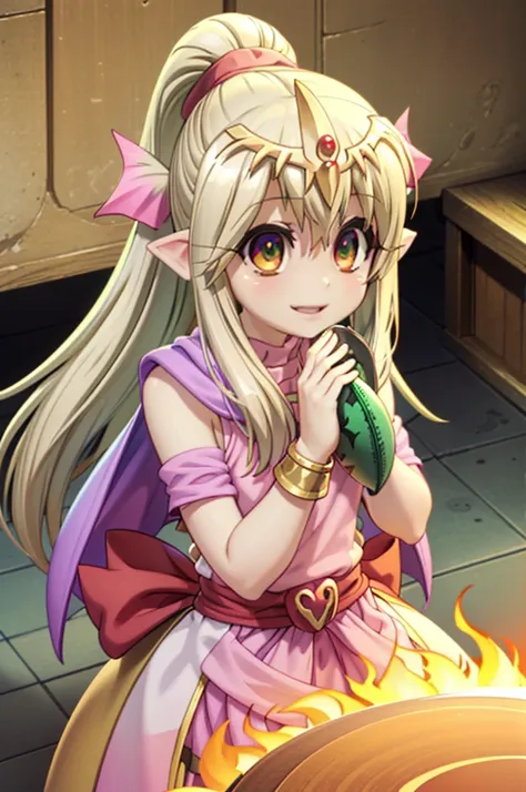 illustration, 1girl, ((((tiki (fire emblem) )))), ((((illyasviel von einzbern)))), (((manakete))), (((fusion))), (((agglutinatio...