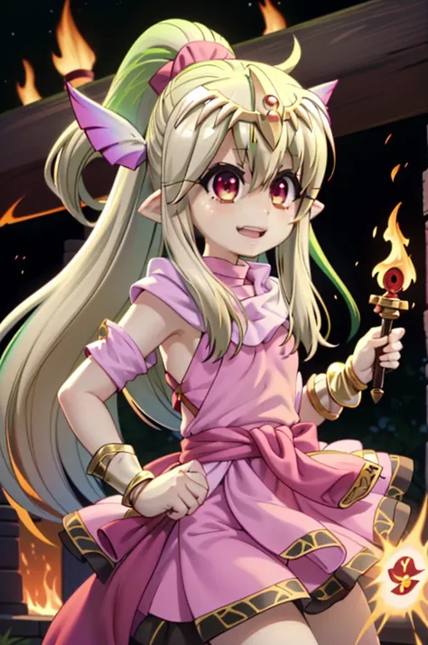 illustration, 1girl, ((((tiki (fire emblem) )))), ((((illyasviel von einzbern)))), (((manakete))), (((chica magica))), (((prisma...