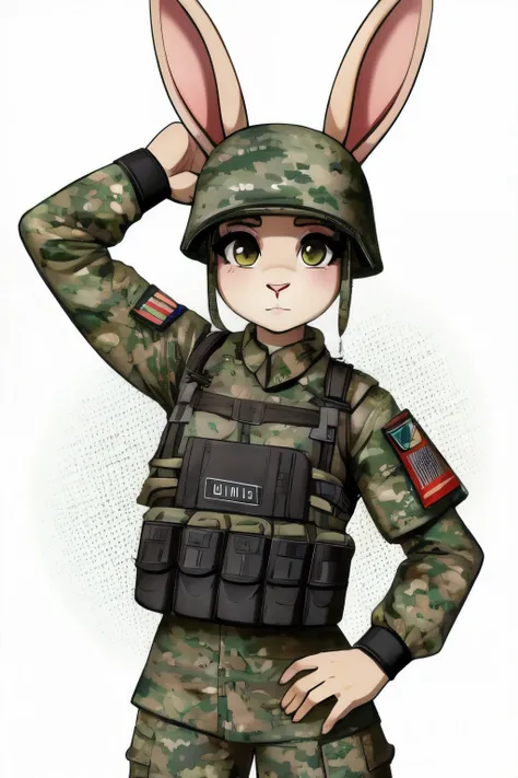 Rabbit, military vests, female