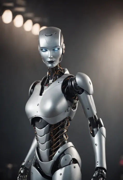 a full body of Robot Woman ,intrinsic details,masterpiece,hyper realistic, hd, 8k