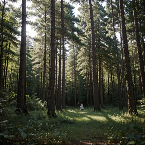 Tranquil moments in secluded forest groves