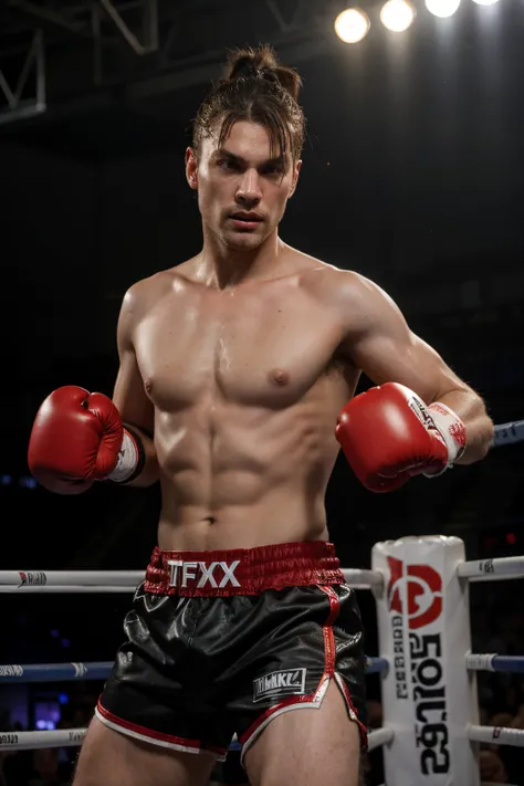 Steve Fox from Tekken is identified by his [boxing gloves] and [slick, red boxing shorts], emphasizing his background as a professional boxer in the game.