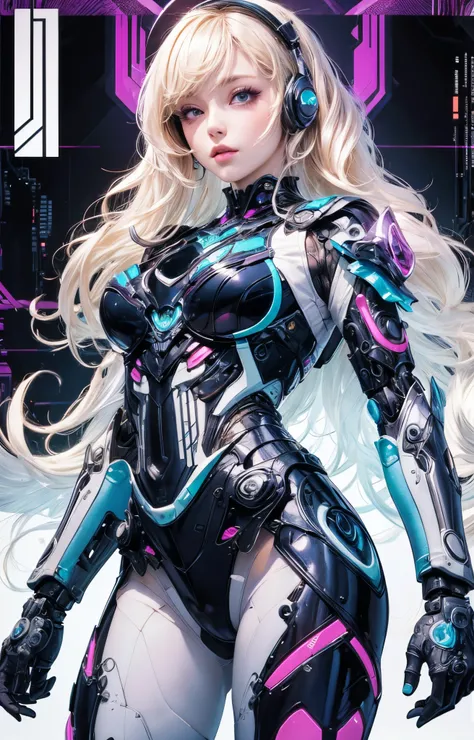 (Detailed illustrations,Very detailed and detailed drawing,Delicate lines with slow and rapid,Realistic texture expression),[Color tressed main line],[labo],[[HENTAI]] ANIME (CYBERGirl anime Beauty 13 years old Cyborg [Wavy Hair (platinum-blonde)]),([Butte...