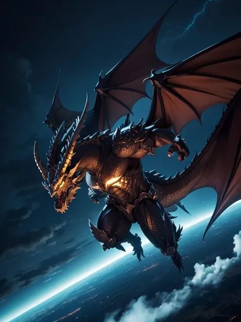 The Darkness　Soaring in the air　shine　superalloy dragon　Powerfully　dance in the sky　ultimate dragon