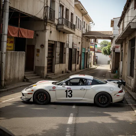 Racing car in indian street