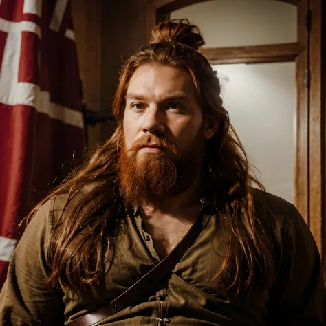 Viking in full growth in England, with a red beard