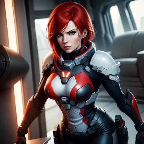 Red head femshep, Jennifer Hale, mass effect