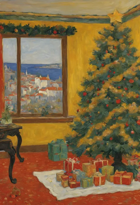 by Pierre Bonnard, christmas, enhance, intricate, (best quality, masterpiece, Representative work, official art, Professional, unity 8k wallpaper:1.3)