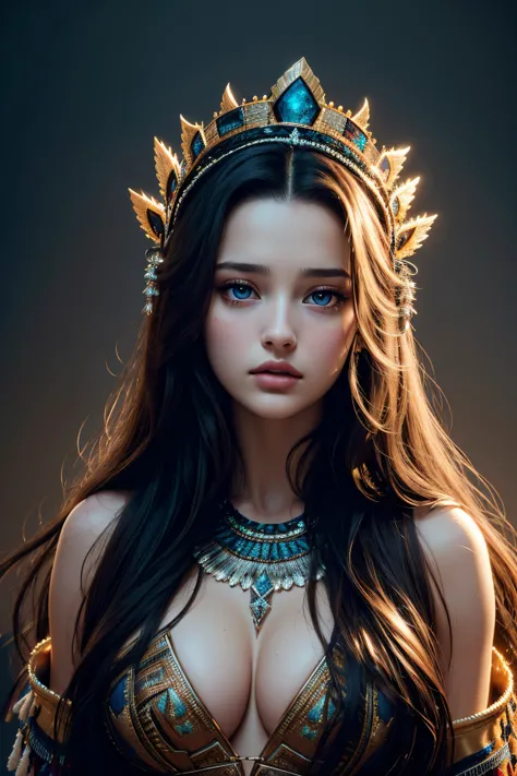 Katherine Langford, wearing shaman sexy clothes transparent. professionally retouched, soft lighting, realistic, smooth face, perfect eyes, sharp focus on eyes, 8 k, high definition, insanely detailed, intricate, elegant. in a natural background.