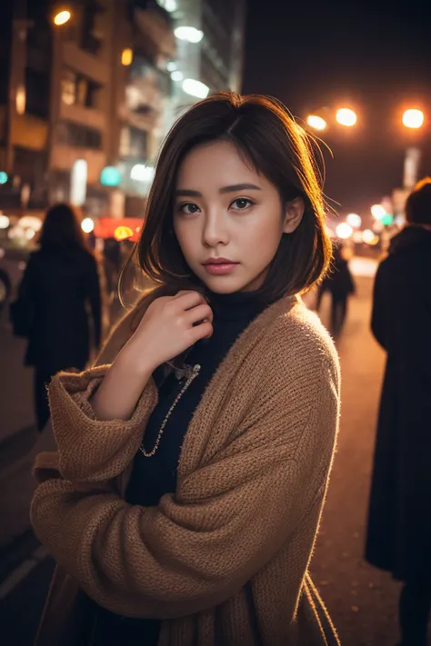 Stunning close-ups of young and beautiful women by RAW, Analog style and impressive features. she should have lasted longer, Flowing hair, A seductive gaze, and attractive appearance. background is neutral、 , Allows the woman to be the focus of the image. ...