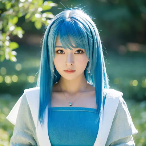 Dragon Quest Female Sage Blue Hair Long Hair