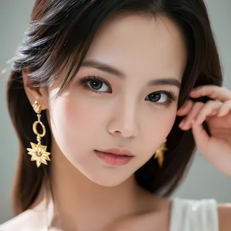 Best Quality, masutepiece, hight resolution, 1girl in,china wedding  dress,Hair Ornament,Necklace, Jewelry,Beautiful face,Inserting a into the_Body, Tindall Effect,Photorealistic, Dark Studio, Rim lighting, two tone lighting,(High detailed skin:1.2), 8K UH...