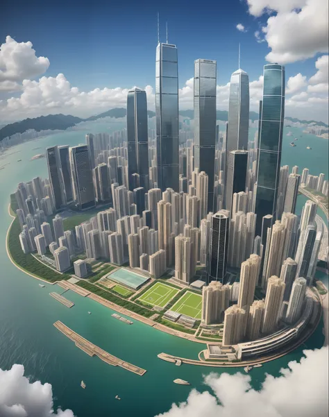 area of city of Hong kong in Asteroid City style --auto --s2