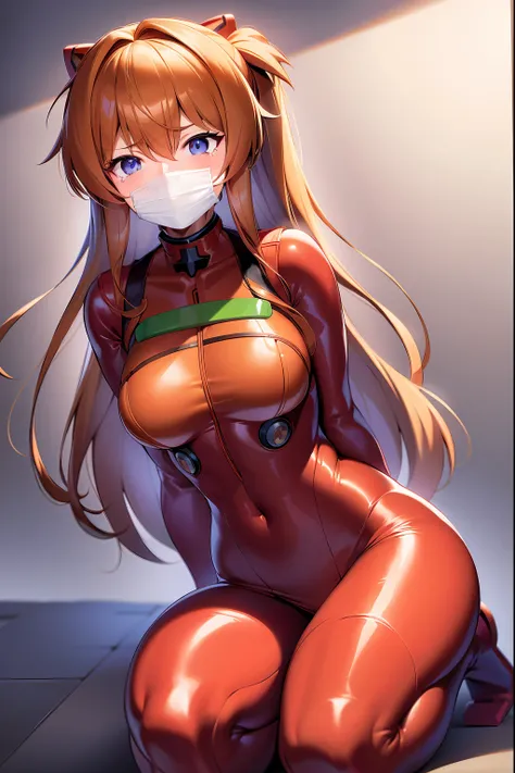 ​masterpiece, top-quality, hi-res, 1girl in, asuka plugsuit,(red plugsuit),looking at the viewers,break (masutepiece:1.2), best ...