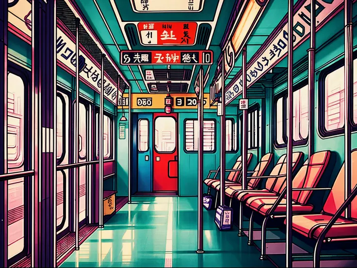 1990s \(style\), empty train japan