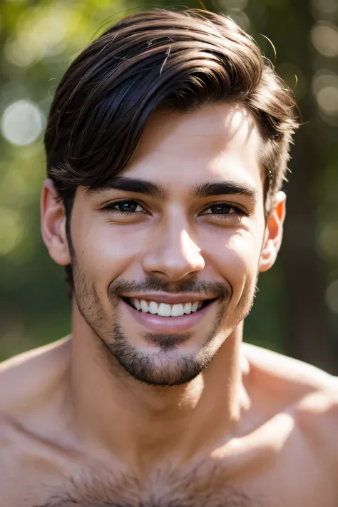 natural photo, portrait of man, smile, ultrarealistic