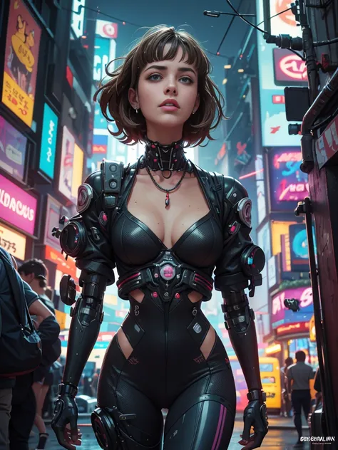 ((Masterpiece stunning Anime illustration)), ((extremely delicate and beautiful cybernetic girl)), ((highly detailed face)), ((mechanical limb, mechanical vertebrae)), ((mechanical cervical attaching to neck)), (wires and cables attaching to neck:1.2), ((m...