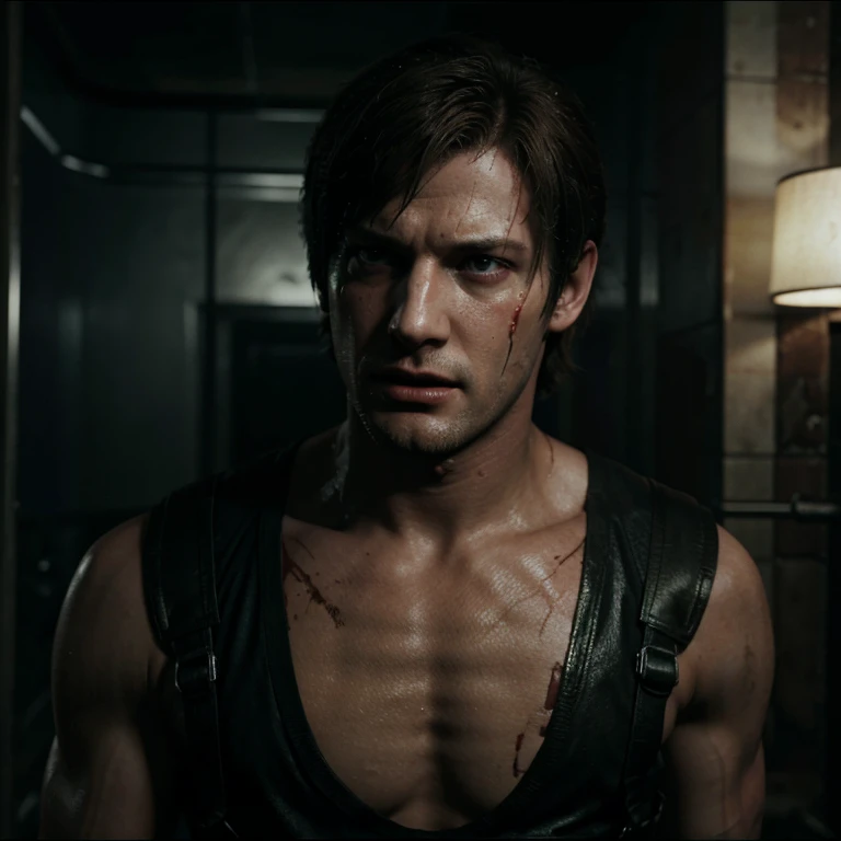 Leon scott kennedy (resident evil 6) moaning in pain