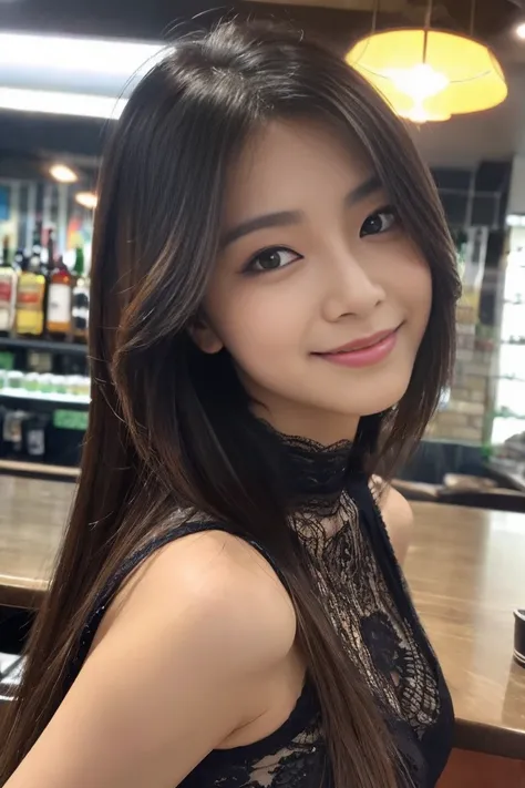 (8K, 超高分辨率, Best quality at best, tall_quality, tmasterpiece:1.2), actual, (hyper-detailed eyes and face), (Super fine and beautiful skin), Alone, Beautiful Chinese 20 year old woman,  Wearing a tight lace vest, long whitr hair, Full body photo, Eye contac...