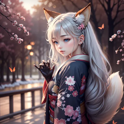 (highly detailed CG unity 16k wallpaper:1.1), (noise reduction strength:1.45), (t masterpiece:1.37), original, (very fine and beautiful), (perfect details), (unity CG 8k wallpaper:1.05), (beautiful crisp background:1.25), (one pretty girl (2 fox ears:0.9) ...