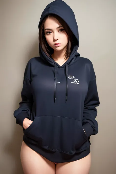 bigger boobs under hoodie