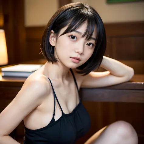 Best-quality, Masterpiece, Ultra-High-Resolution, (Photorealistic:1.4), Raw-Photo, Extremely-Details, Perfect-Anatomy, 
1girl, 12-years-old, the most popular Japanese idol, face focus, portrait, looking at viewer, 
(((feeling very sexually aroused, Full of...