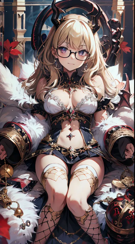 (The highest image quality, master piece:1.2), (Ultra Definition Illustration), (NSFW), (succubus:1.5), (very cute little succubus princess:1.3), (1 girl:1.2), Solo, (shoot from below:1.3) ,(condescending look:1.3) NSFW, gorgeous queen dress, sitting on ...