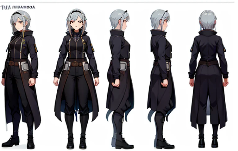 ((masterpiece)),(((best quality))),(character design sheet, same character, front, side, back), illustration, 1 girl, charturnbetalora, concept art, character concept art, character sketch, reference sheet, character sheet, ( background, white background: ...