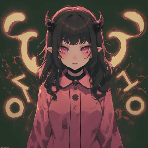 cute Solo Alternative devil girl, Dark Wave, Occultic, Instagram Girl, special effects, depth of focus, anime, solo,