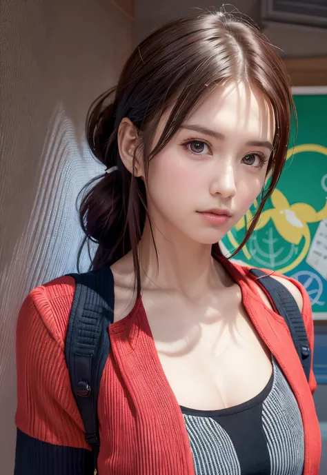 8K, of the highest quality, masutepiece:1.2), (Realistic, Photorealsitic:1.37), of the highest quality, masutepiece, Beautiful young woman, Pensive expression, Thoughtful look, female doctor teacher, Hair tied back, Messy mood, Cinematic background, Tired,...